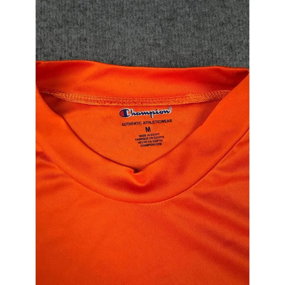 Champion Men's Medium Double Dry Performance T-Shirt Safety Orange Athletic Tee‎ - Picture 5 of 8